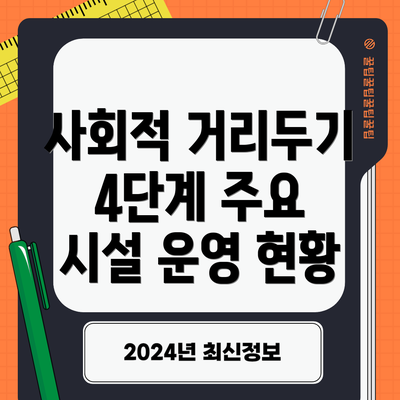 사회적 거리두기 4단계 주요 시설 요약