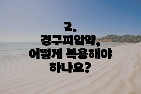 2. 경구피임약, 어떻게 복용해야 하나요?