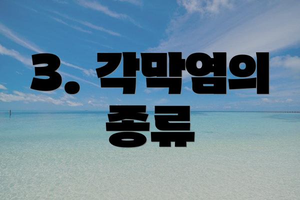 3. 각막염의 종류