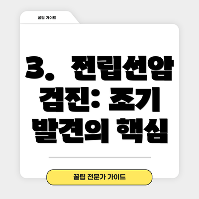 3.  전립선암 검진: 조기 발견의 핵심