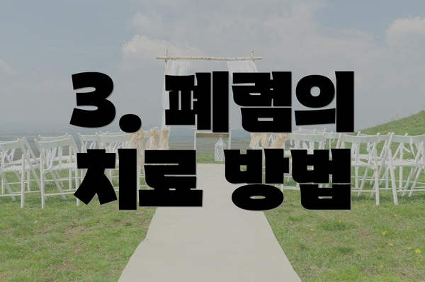 3. 폐렴의 치료 방법