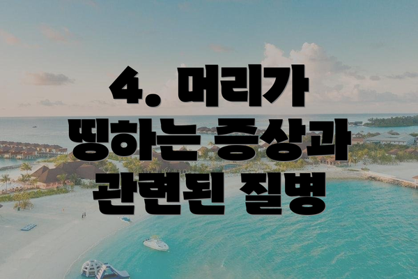 4. 머리가 띵하는 증상과 관련된 질병