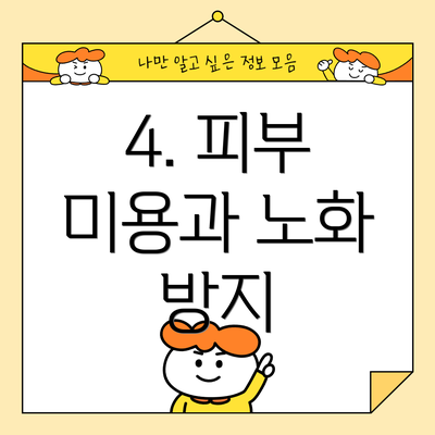 4. 피부 미용과 노화 방지