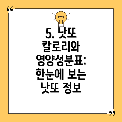 5. 낫또 칼로리와 영양성분표: 한눈에 보는 낫또 정보