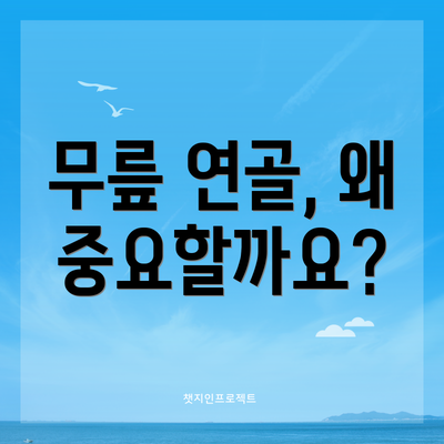 무릎 연골, 왜 중요할까요?