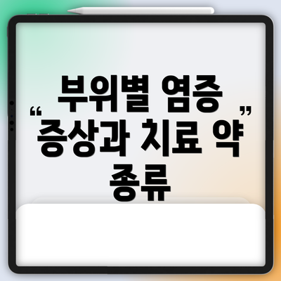 부위별 염증 증상과 치료 약 종류