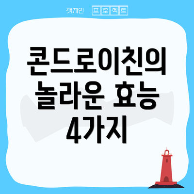 콘드로이친의 놀라운 효능 4가지