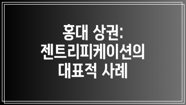 홍대 상권: 젠트리피케이션의 대표적 사례
