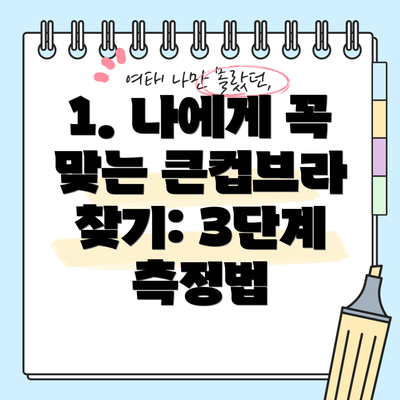 1. 나에게 꼭 맞는 큰컵브라 찾기: 3단계 측정법