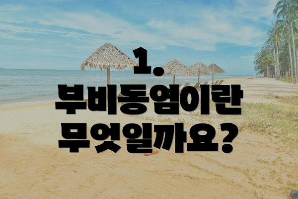 1. 부비동염이란 무엇일까요?