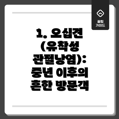 1. 오십견 (유착성 관절낭염): 중년 이후의 흔한 방문객