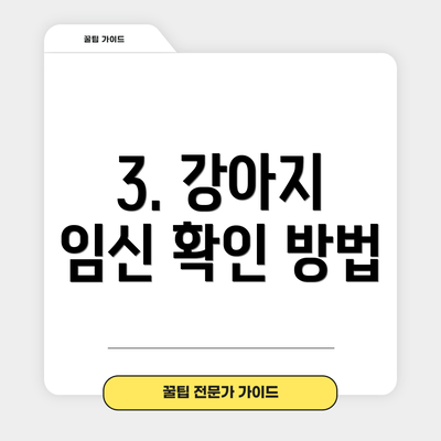 3. 강아지 임신 확인 방법