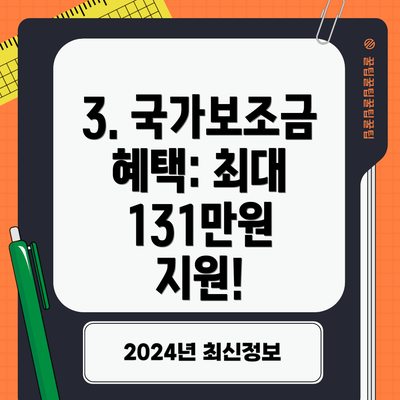 3. 국가보조금 혜택: 최대 131만원 지원!