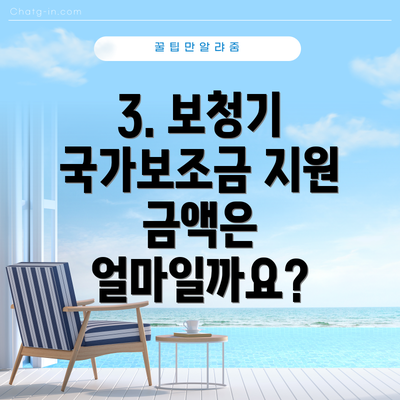 3. 보청기 국가보조금 지원 금액은 얼마일까요?
