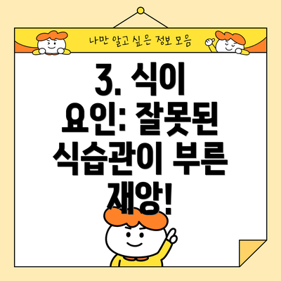 3. 식이 요인: 잘못된 식습관이 부른 재앙!