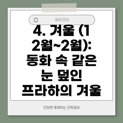 4. 겨울 (12월~2월): 동화 속 같은 눈 덮인 프라하의 겨울