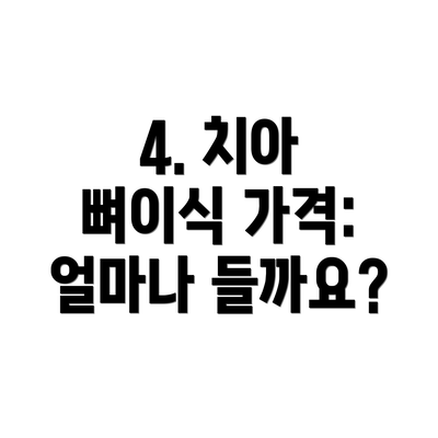 4. 치아 뼈이식 가격: 얼마나 들까요?