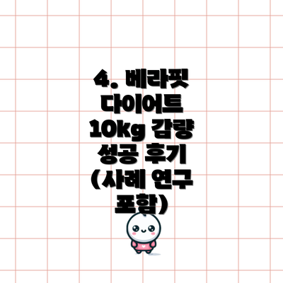 4. 베라핏 다이어트 10kg 감량 성공 후기 (사례 연구 포함)