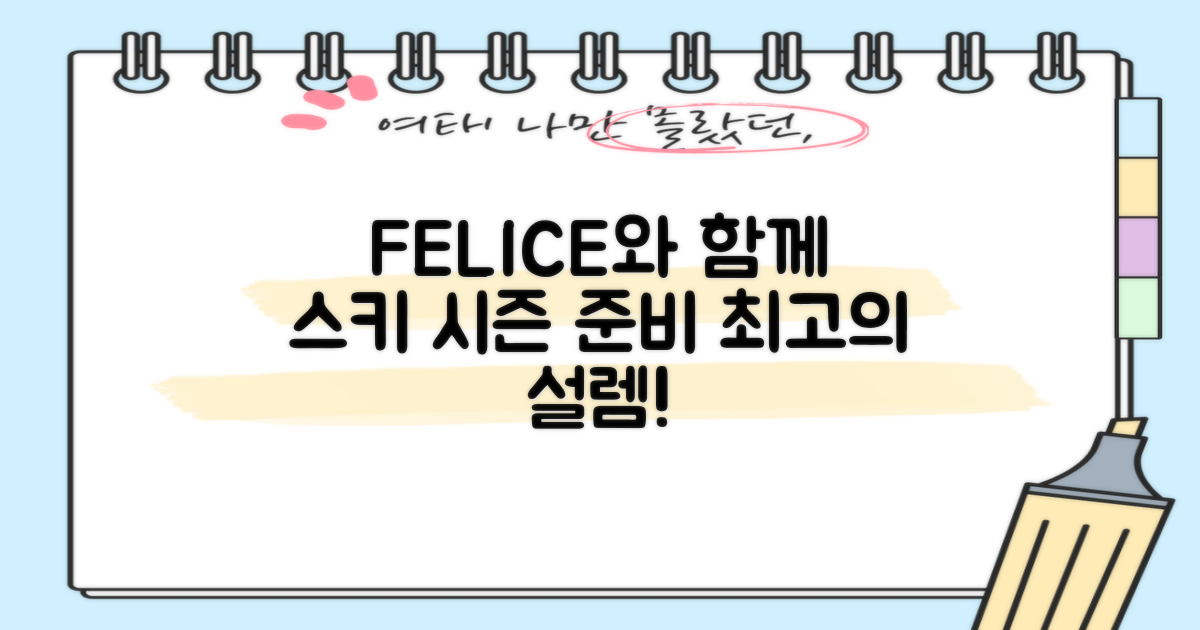 스키 시즌, 준비는 FELICE와 함께