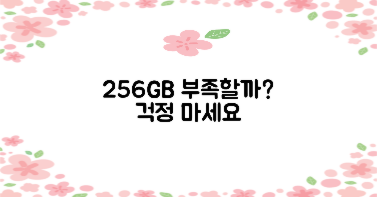 256GB 저장공간, 부족하지 않을까?