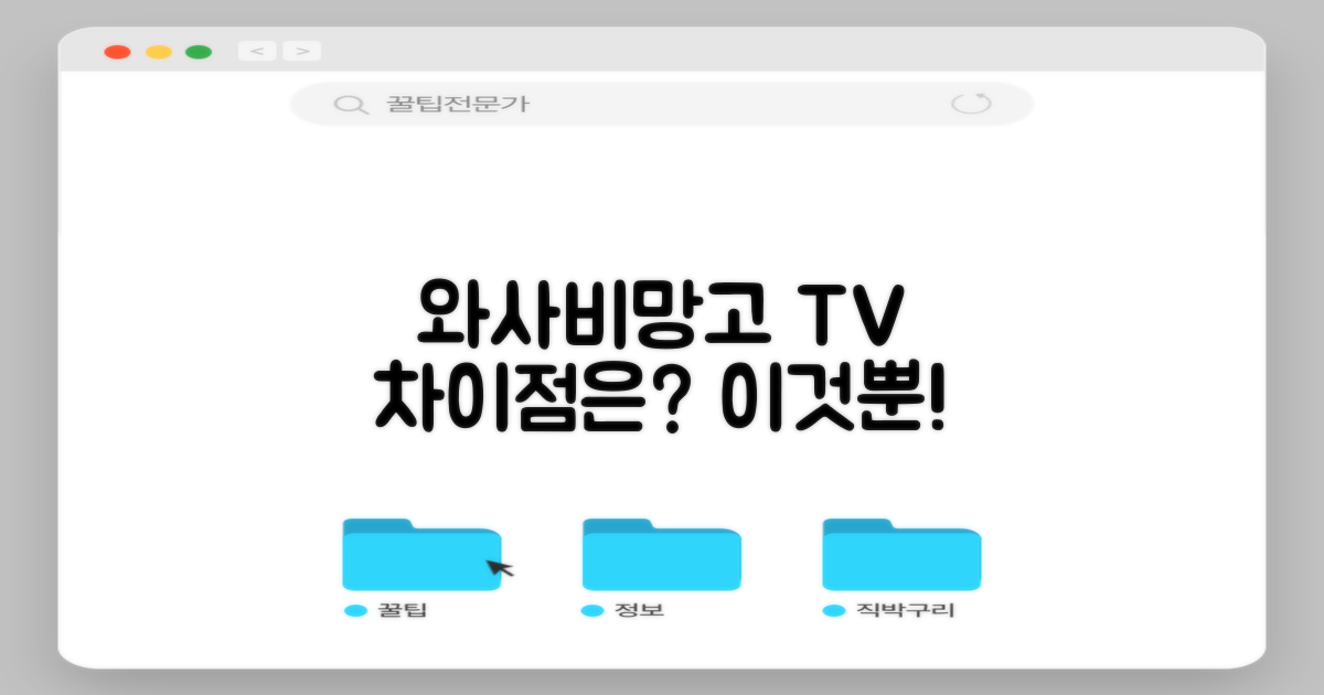 와사비망고 TV, 다른 점은?