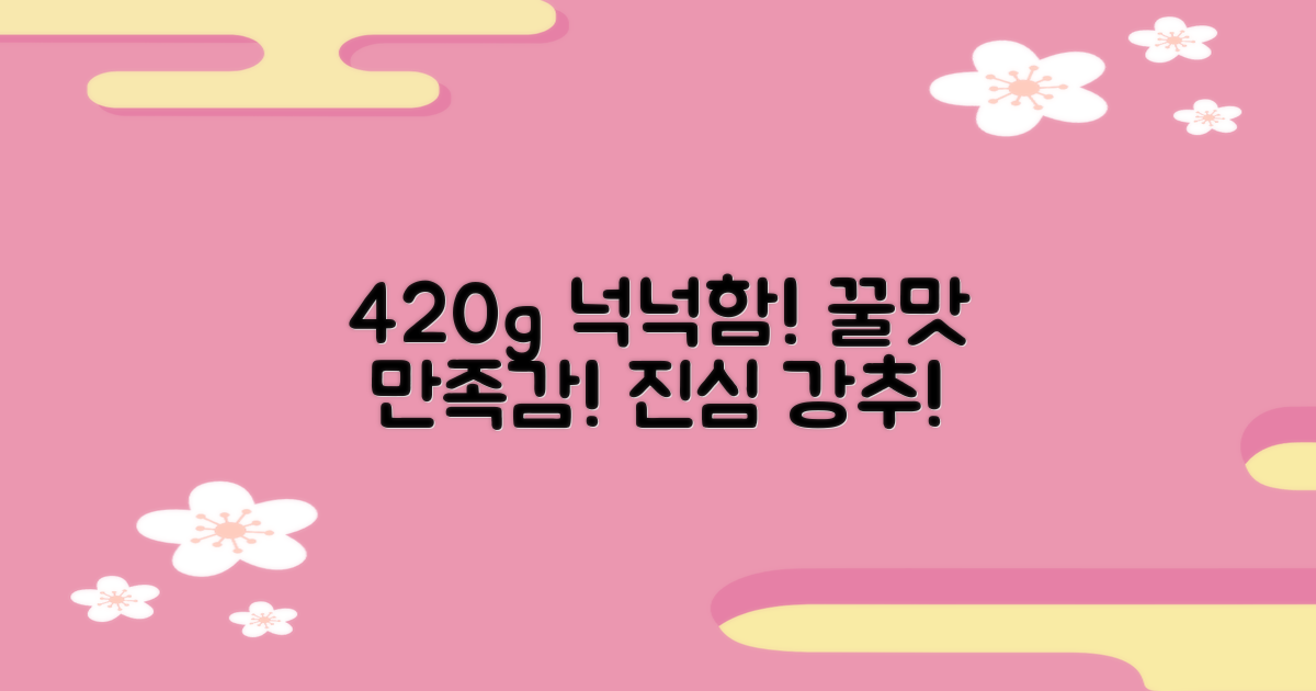 420g 넉넉한 양, 만족감