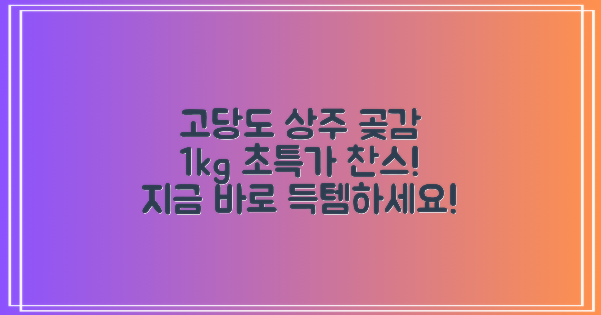 상주 곶감 초특가 1kg 고당도 햇감, 1개 추천 리뷰