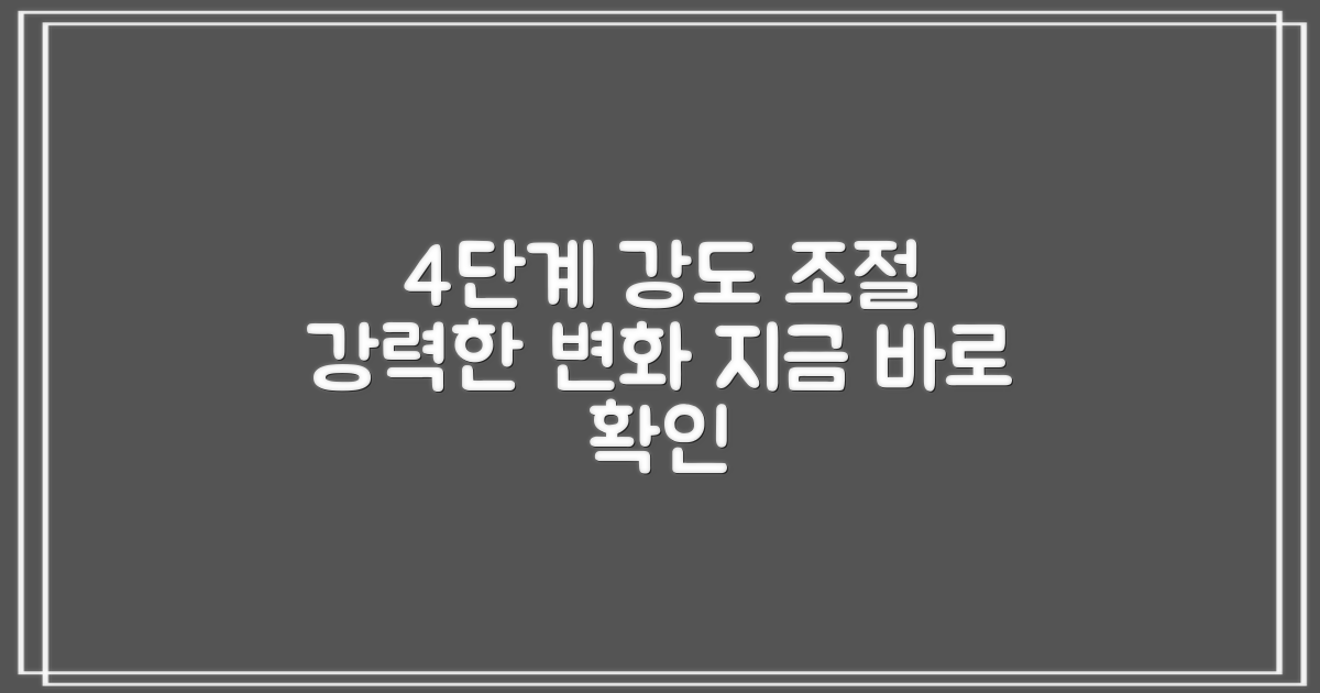 4가지 강도 조절