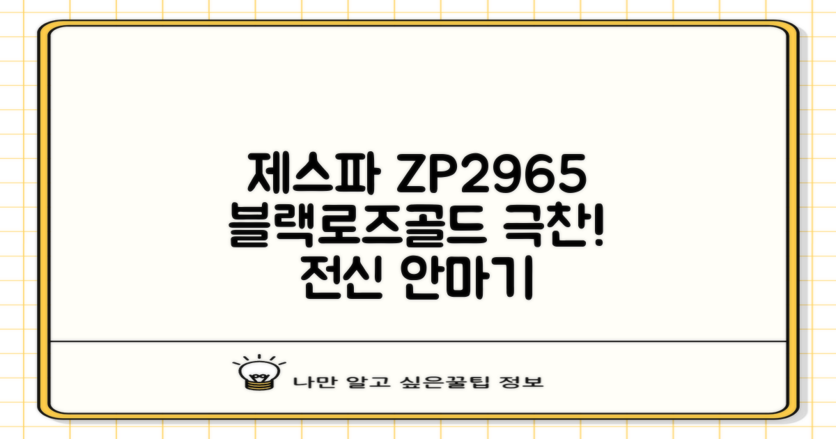 제스파 클래식 전신 무선 자동 마사지건 목어깨 안마기 ZP2965, 블랙 + 로즈골드 추천 리뷰
