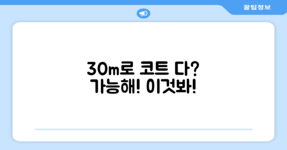 30m 길이면 코트 하나 다 가능해?