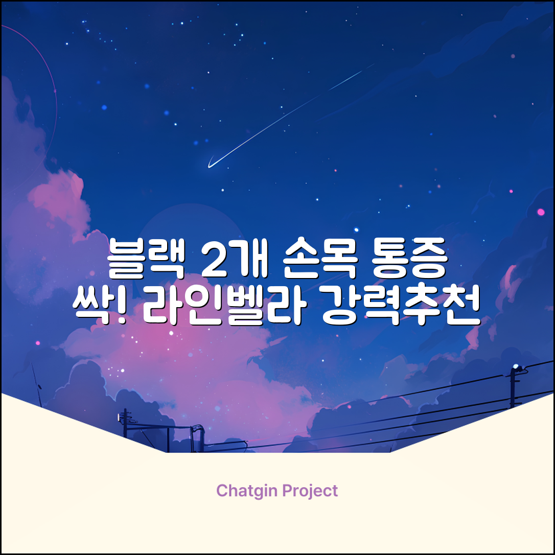 라인벨라 의료용 손목 압박용 밴드 블랙, 2개 추천 리뷰