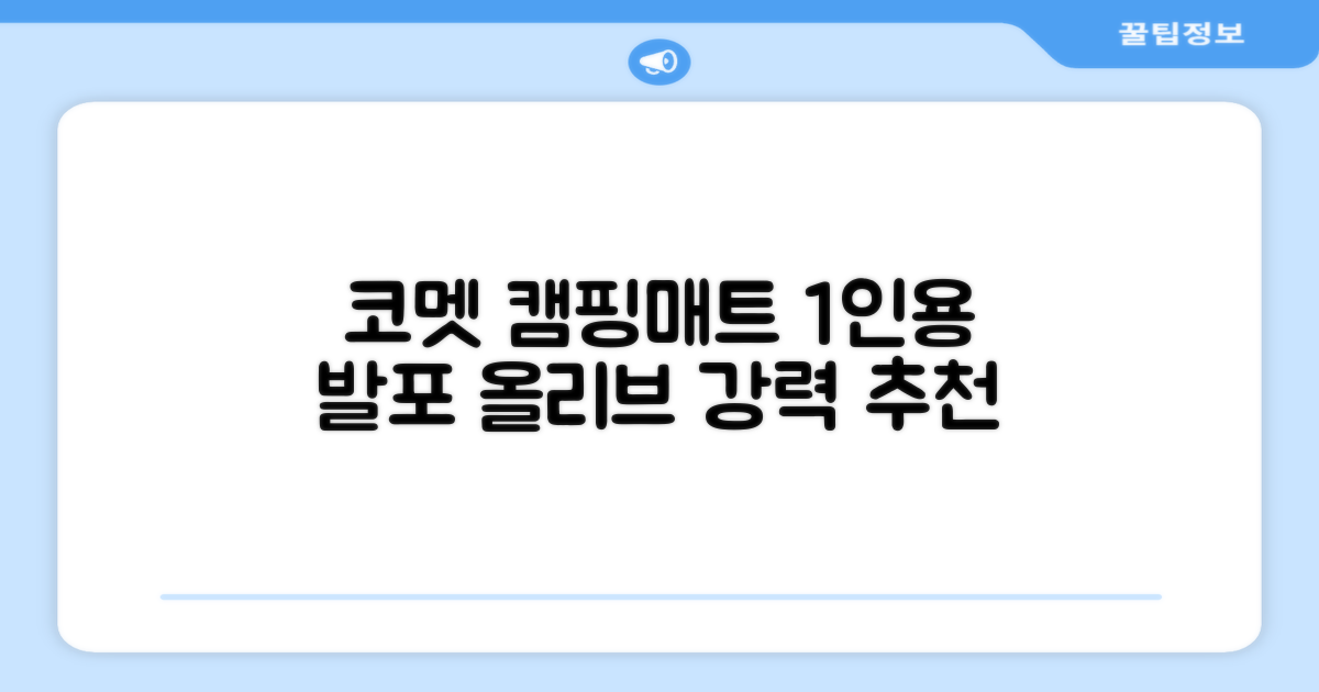 코멧 백패킹 접이식 1인용 발포 캠핑매트, 올리브 추천 리뷰