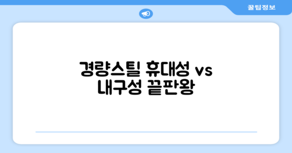 경량스틸: 휴대성 vs 내구성