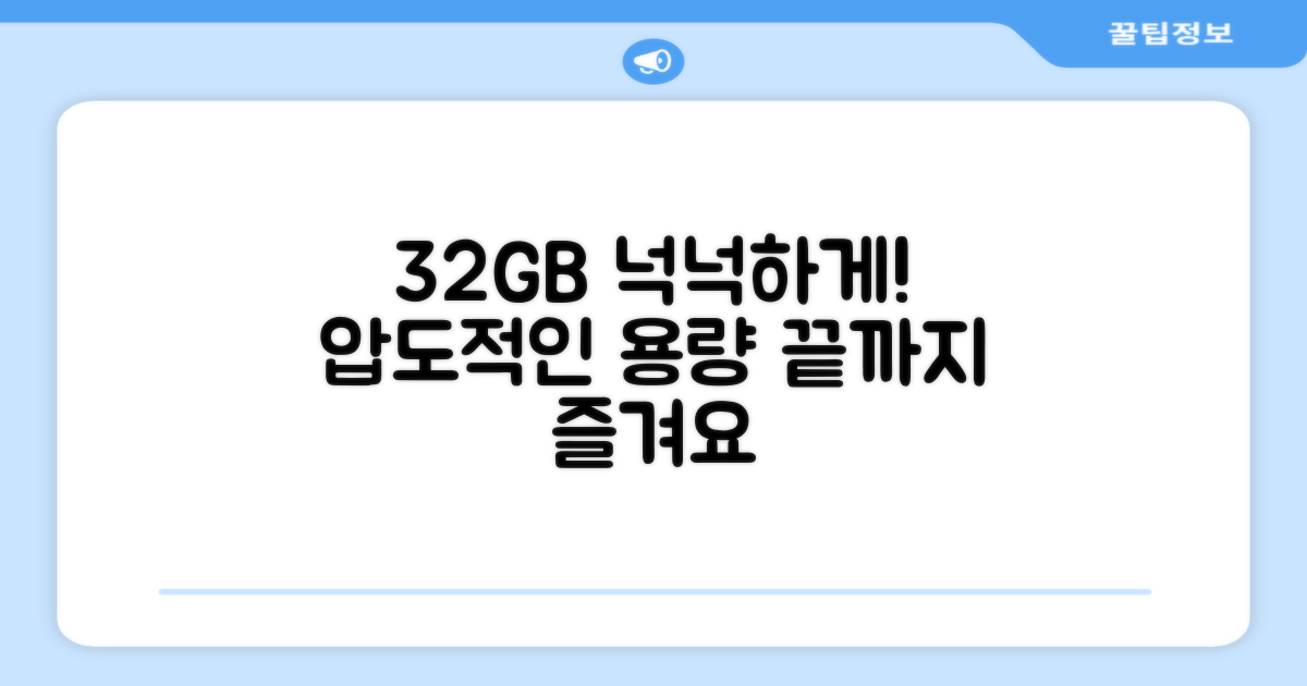 32GB 넉넉하게 사용하세요!