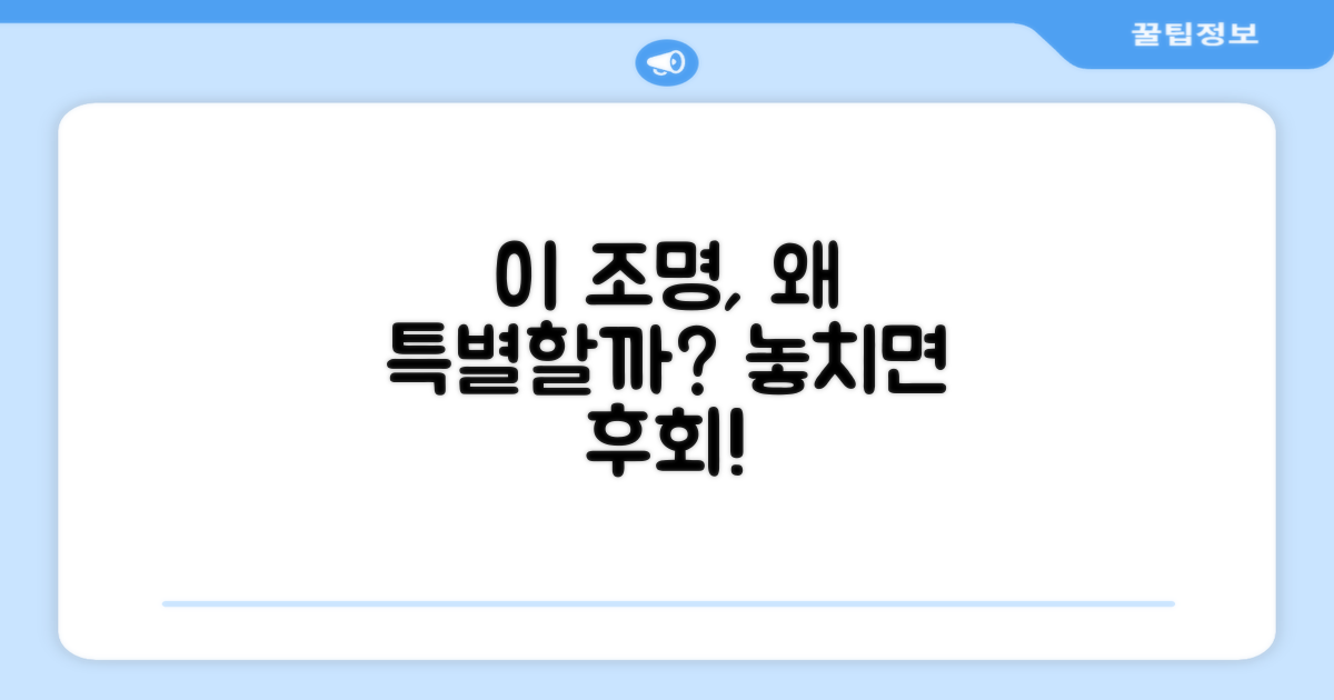 이 조명이 특별한 이유는?