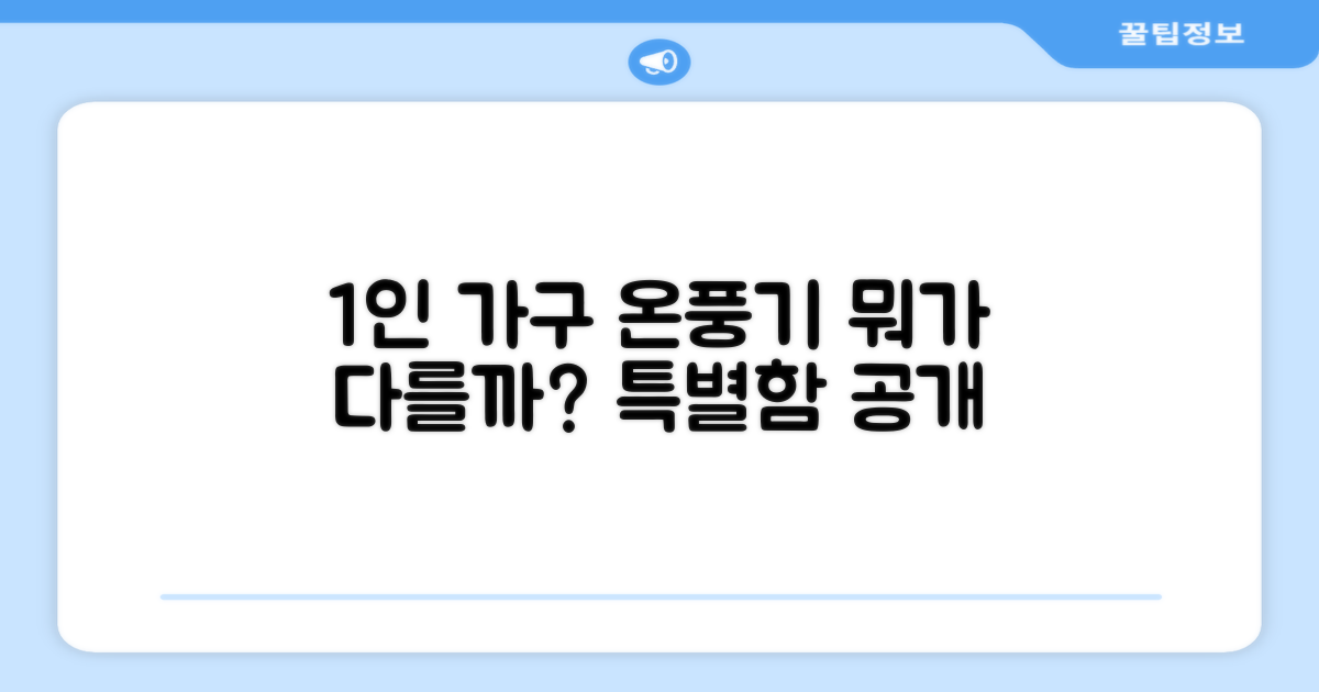 1인 가구 온풍기, 무엇이 다를까
