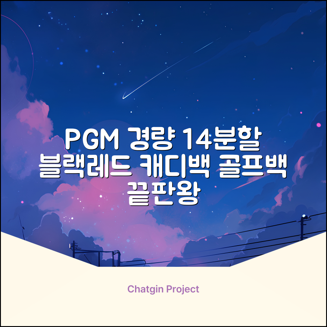 피지엠코리아 PGM 경량 14분할 골프백 스탠드백 캐디백, 블랙레드 추천 리뷰