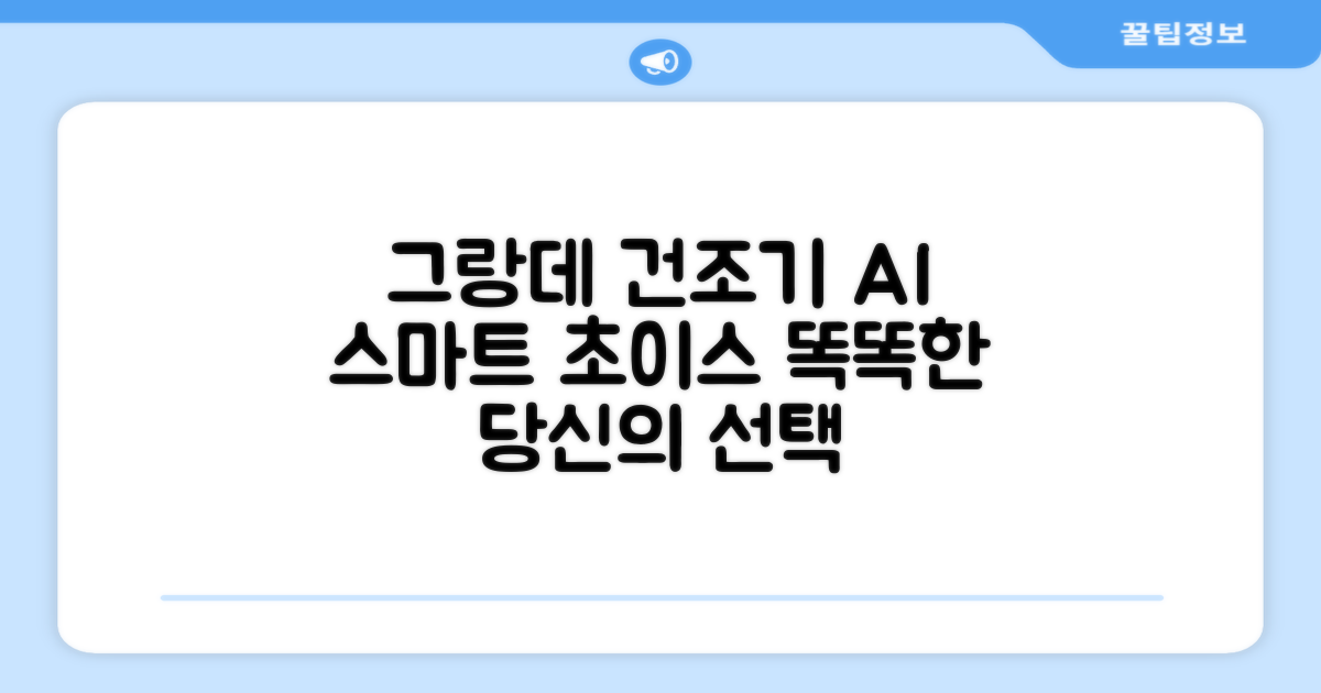 그랑데 건조기, AI 똑똑한 선택