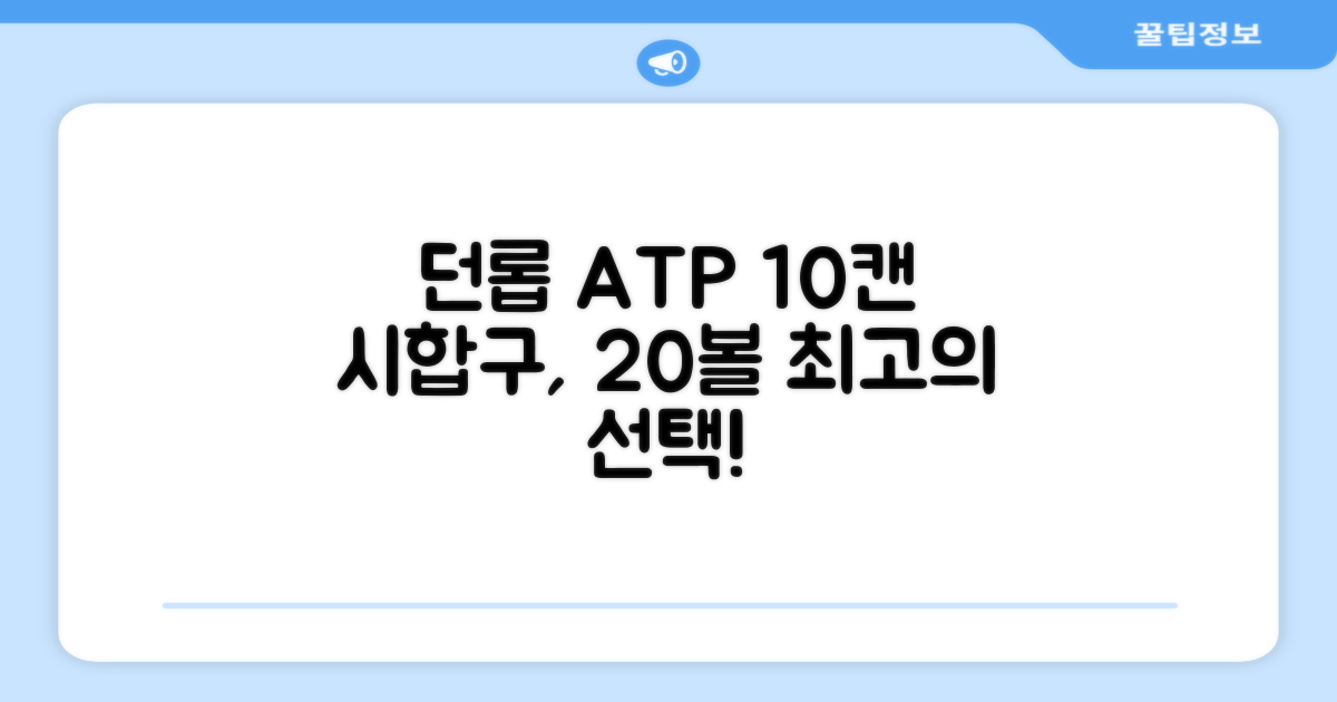 2025 던롭 ATP 테니스공 10캔 (20볼) 시합구, 던롭 ATP볼 10캔 (20볼), 10세트 추천 리뷰