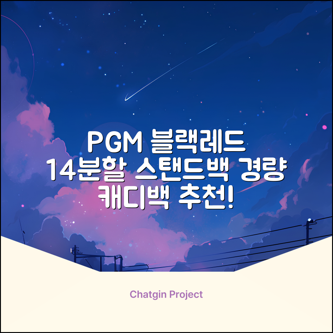 피지엠코리아 PGM 경량 14분할 골프백 스탠드백 캐디백, 블랙레드 추천 리뷰