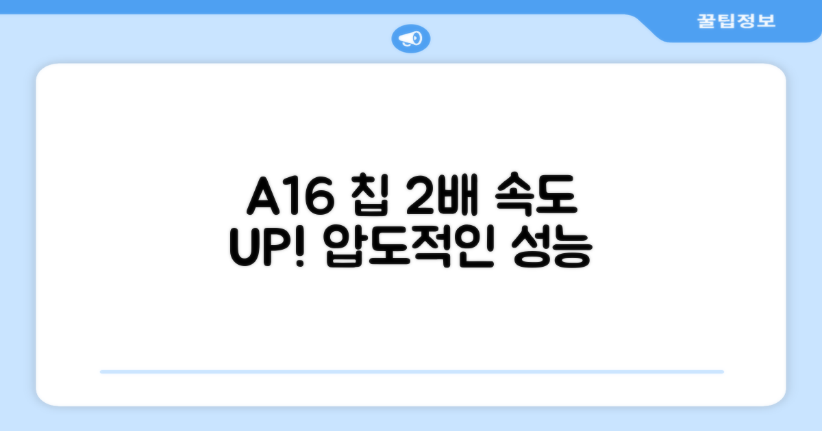 A16 칩, 2배 빠른 성능