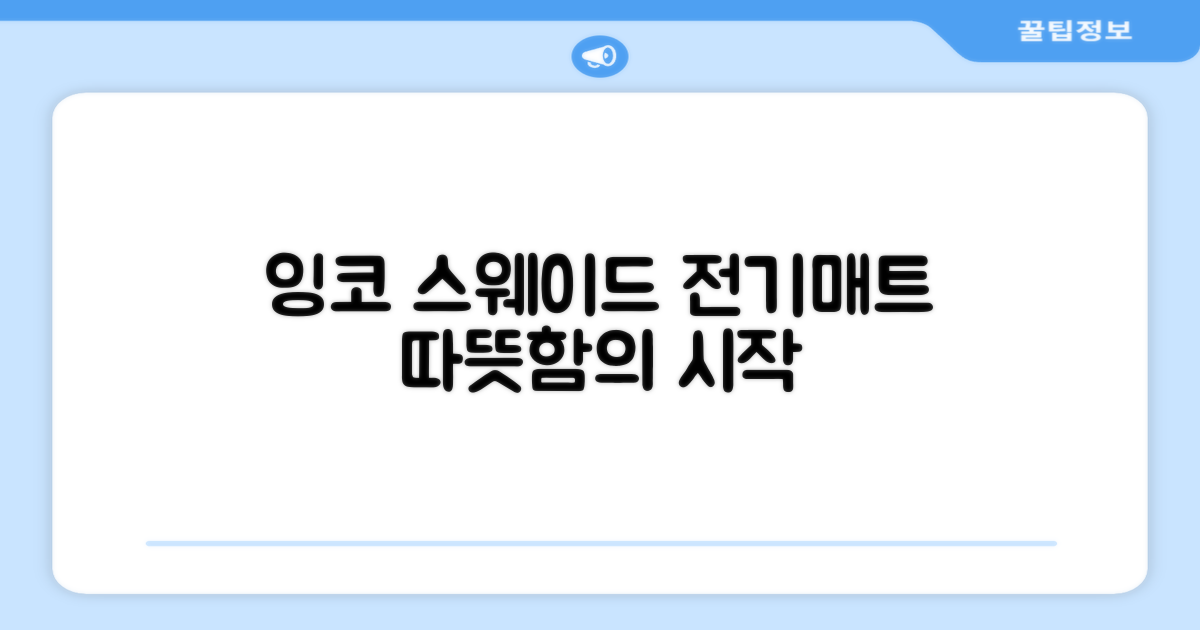 잉코 스웨이드 전기매트: 따뜻함의 시작