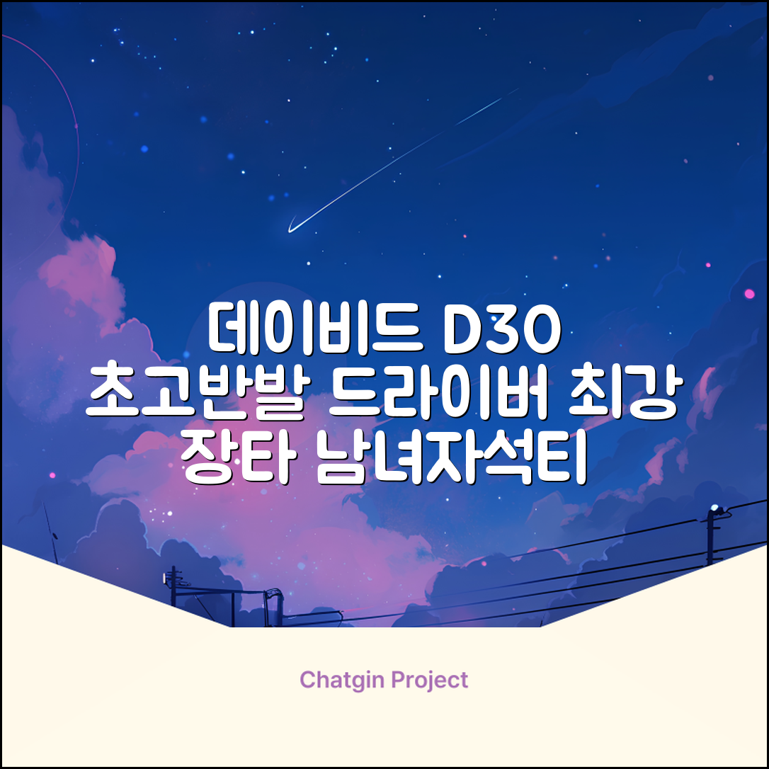 데이비드 신형 초고반발 D30 장타 드라이버 500cc 남성 여성+ 자석티, 10.5도, S 추천 리뷰