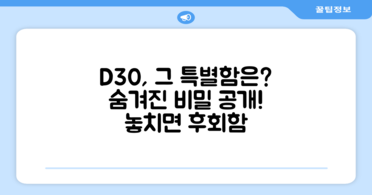 D30, 특별한 이유는 뭘까?