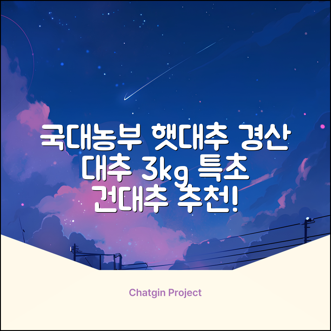 국대농부 경산 햇대추 건대추, 3kg(특초), 1개 추천 리뷰