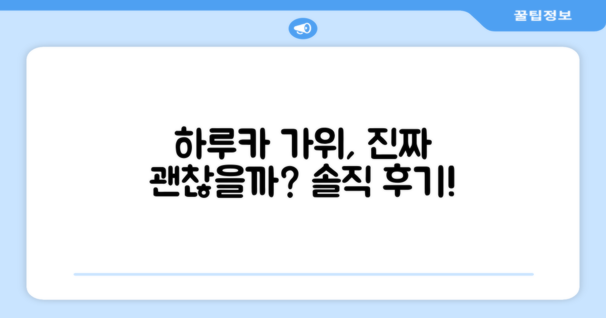 하루카 가위, 진짜 괜찮을까?