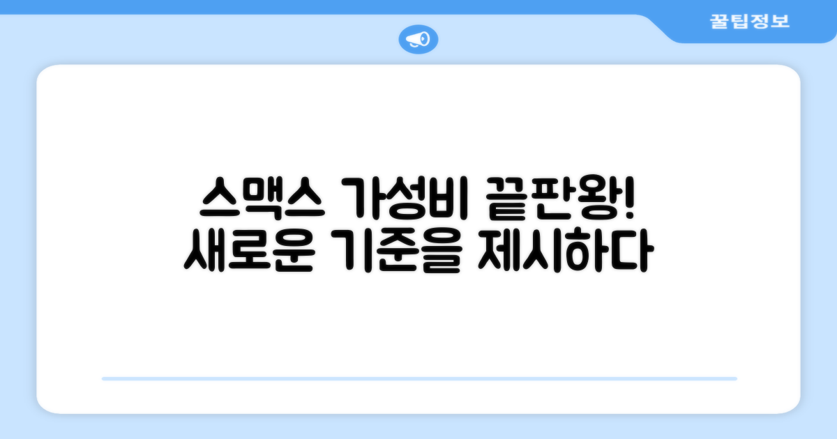 스맥스, 가성비의 새로운 기준