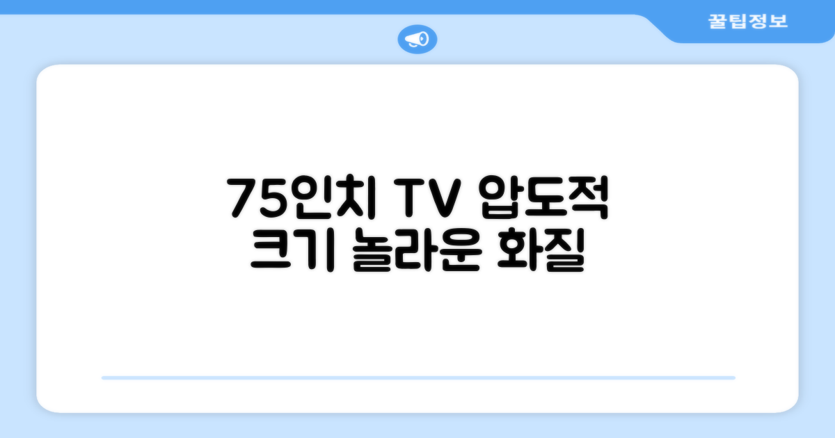 75인치 TV, 왜 놀라울까요?