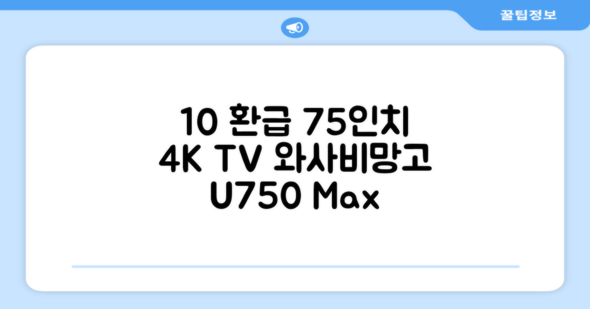 [10% 환급가전] 와사비망고 4K UHD ZEN U750 Max HDR TV, 189cm(75인치), 스탠드형, 방문설치 추천 리뷰