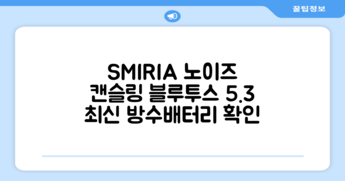 SMIRIA 노이즈 캔슬링 무선 이어폰 블루투스 5.3 자동 페어링 방수 배터리 잔량 확인, 블랙 추천 리뷰